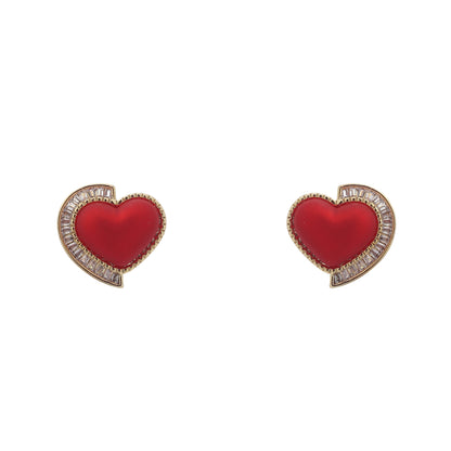 Classic Heart Stud Earrings