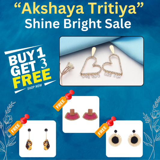 Buy 1 Rhinestone Heart Earrings & Get 3 Free (Wild Whimsy, Sunshine Bloom, Sunshine Boho Earrings)