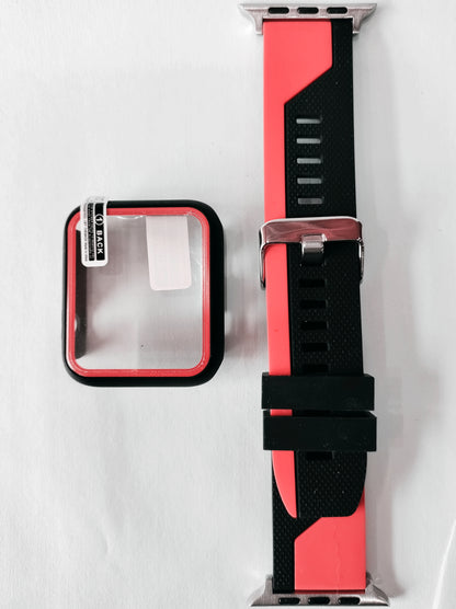 Soft Silicone Stainless Metal Buckle 2 Colours Shade  Apple Watches Strapped