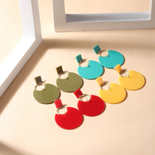 Colorburst Circle Earrings