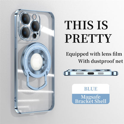 Electroplating MagSafe Magnetic Phone Case With Ring Holder