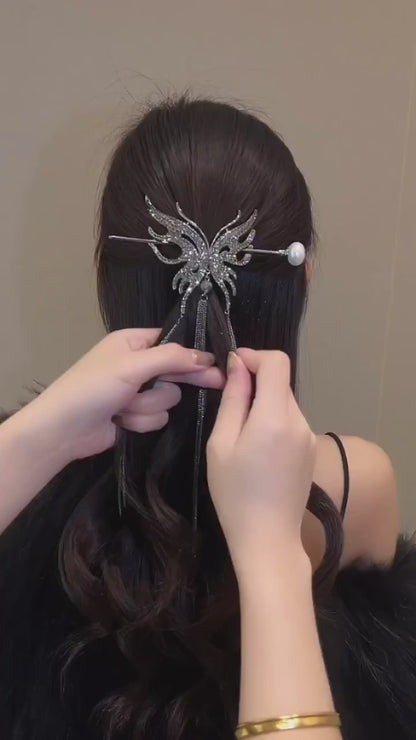 Embellished Butterfly Hair Stick