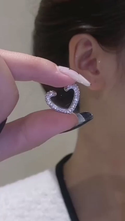Crystal Heart Shaped Earrings