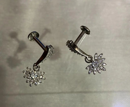 Silver Diamonds Earrings
