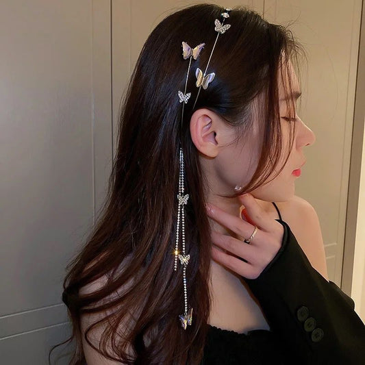 Butterfly Tassel Hair Crystal Fairy Hairband