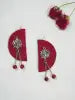 Red Lotus Handmade Earrings