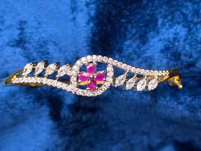 Diamond Rose Pink Hand Bracelet