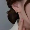 Gold Electroplated Minimalist Layer Claw Shaped Stud Earrings