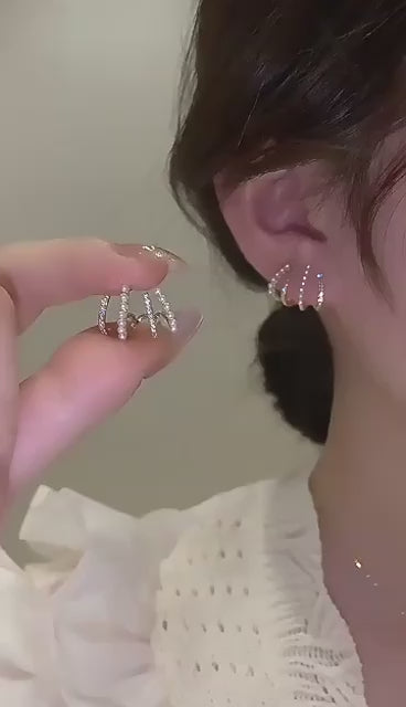 Minimalist Layer Claw Shaped Stud Earrings